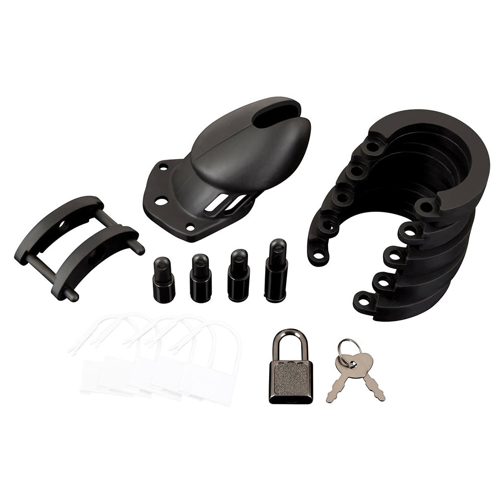 Silicone Chastity Cage Black | 4890808263334 | Available at EroticWarehouse.com