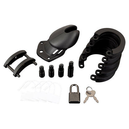 Silicone Chastity Cage Black | 4890808263334 | Available at EroticWarehouse.com