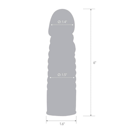 6" Ribbed Realistic Penis Enhancing Sleeve Extension | 4890808264553 | Available at EroticWarehouse.com