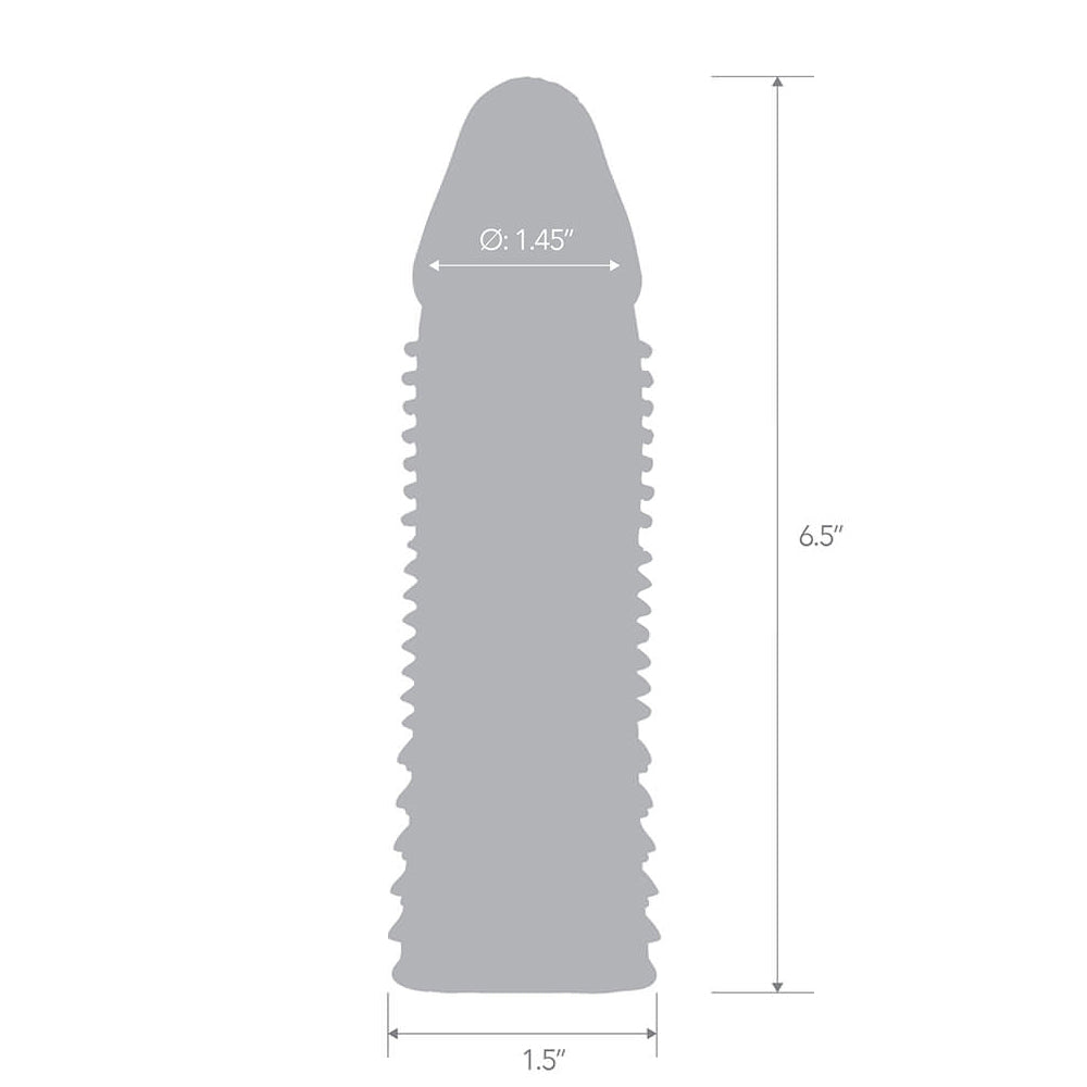 6.5" Triple Sensation Penis Enhancing Sleeve Extension | 4890808264560 | Available at EroticWarehouse.com