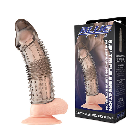 6.5" Triple Sensation Penis Enhancing Sleeve Extension | 4890808264560 | Available at EroticWarehouse.com