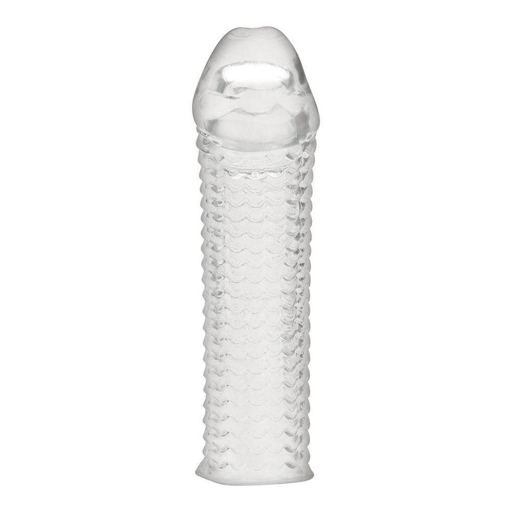 6.5" Clear Textured Penis Enhancing Sleeve Extension | 4890808264591 | Available at EroticWarehouse.com