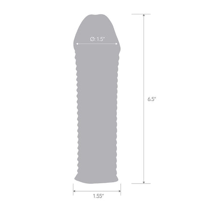 6.5" Clear Textured Penis Enhancing Sleeve Extension | 4890808264591 | Available at EroticWarehouse.com