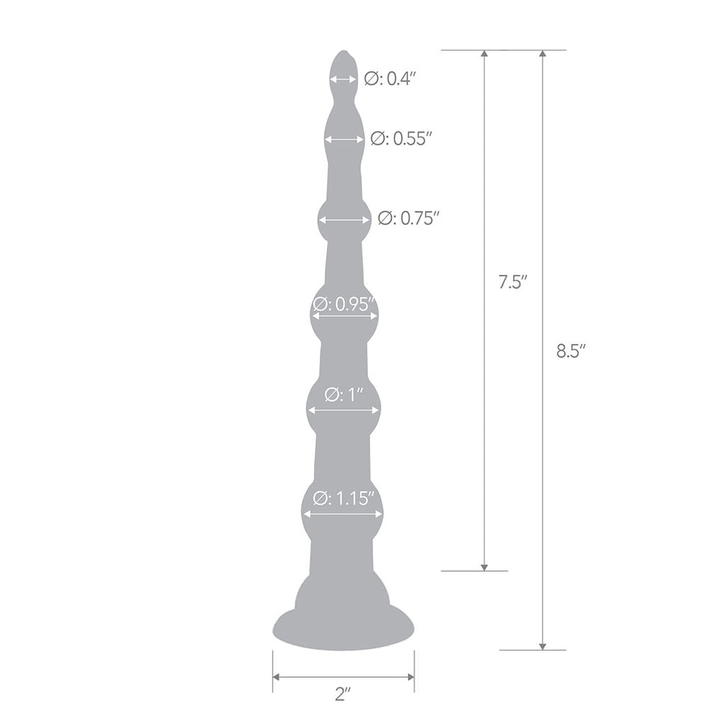 8.5" Anal Beades With Suchion Base | 4890808264836 | Available at EroticWarehouse.com