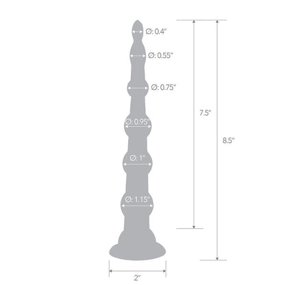 8.5" Anal Beades With Suchion Base | 4890808264836 | Available at EroticWarehouse.com