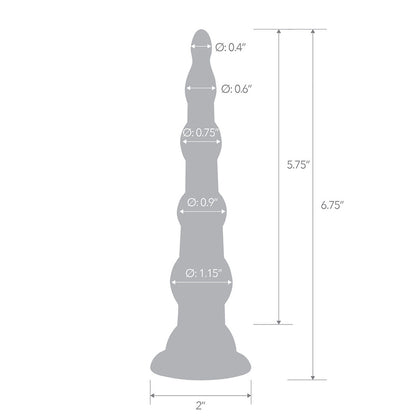 6.75" Anal Beades With Suchion Base | 4890808264850 | Available at EroticWarehouse.com
