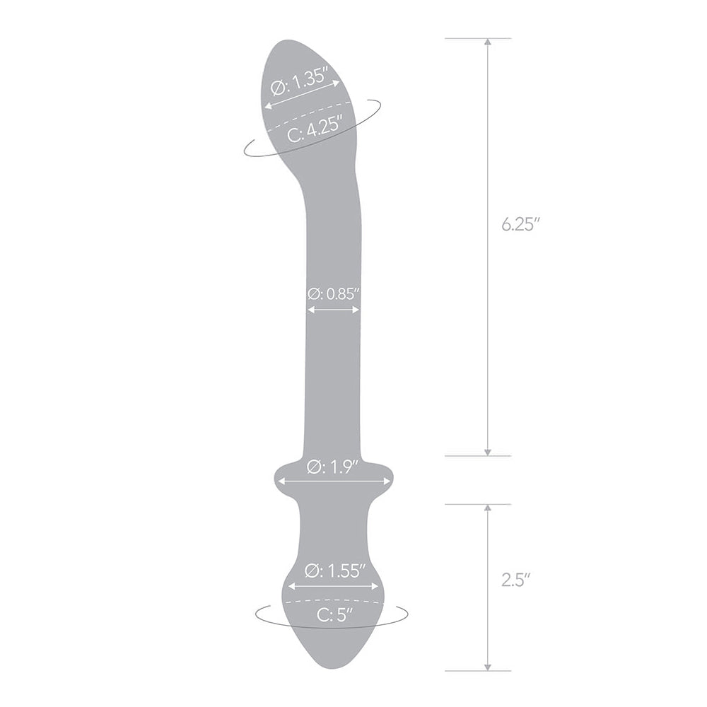 Glas 9.5'' Double Play Dual-Ended Dildo | 4890808264898 | Available at EroticWarehouse.com