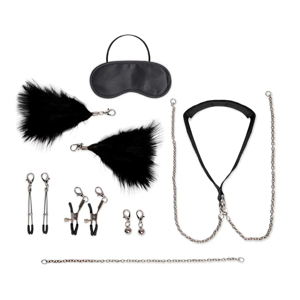 12-Piece Interchangeable Collar & Nipple Clips Set | 4890808279359 | Available at EroticWarehouse.com