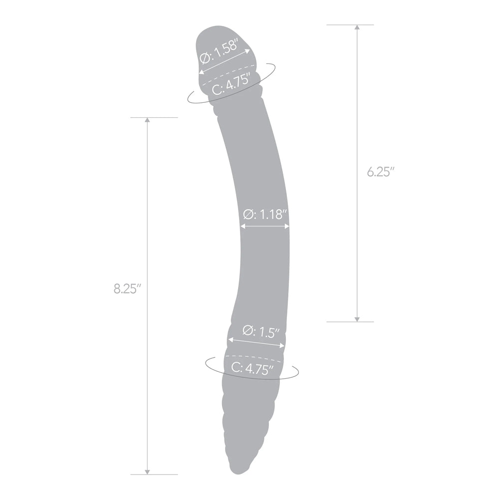 Glas 11" Double-Sided Glass Dildo For G-Spot P-Spot Stimulation | 4890808282977 | Available at EroticWarehouse.com