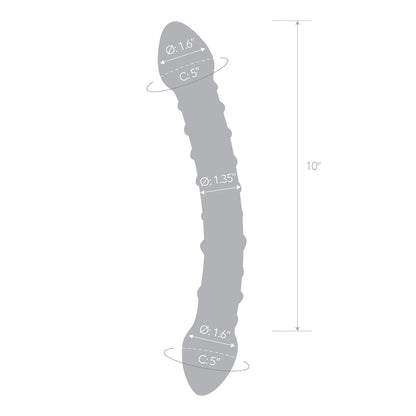 Glas 12" Girthy Double Trouble Glass Dildo | 4890808282984 | Available at EroticWarehouse.com