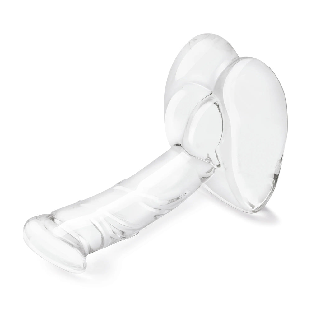 Glas 7.5" Rideable Standing Glass Cock With Stability Base | 4890808283059 | Available at EroticWarehouse.com