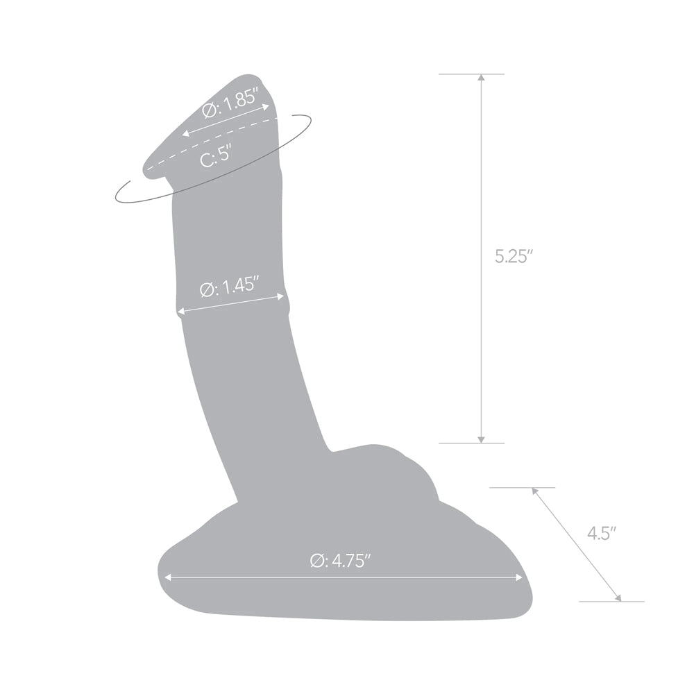 Glas 7.5" Rideable Standing Glass Cock With Stability Base | 4890808283059 | Available at EroticWarehouse.com