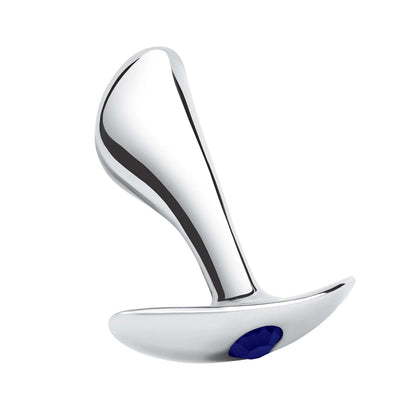 2.5" Stainless Steel Bling Prostate Massager Plug | 4890808283257 | Available at EroticWarehouse.com