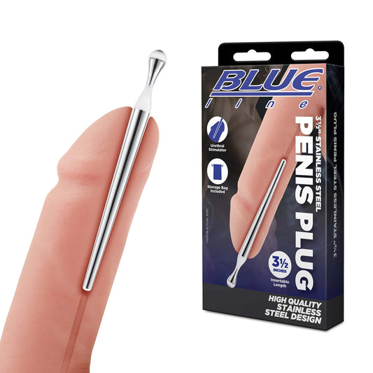 3.5" Stainless Steel Penis Plug | 4890808283318 | Available at EroticWarehouse.com