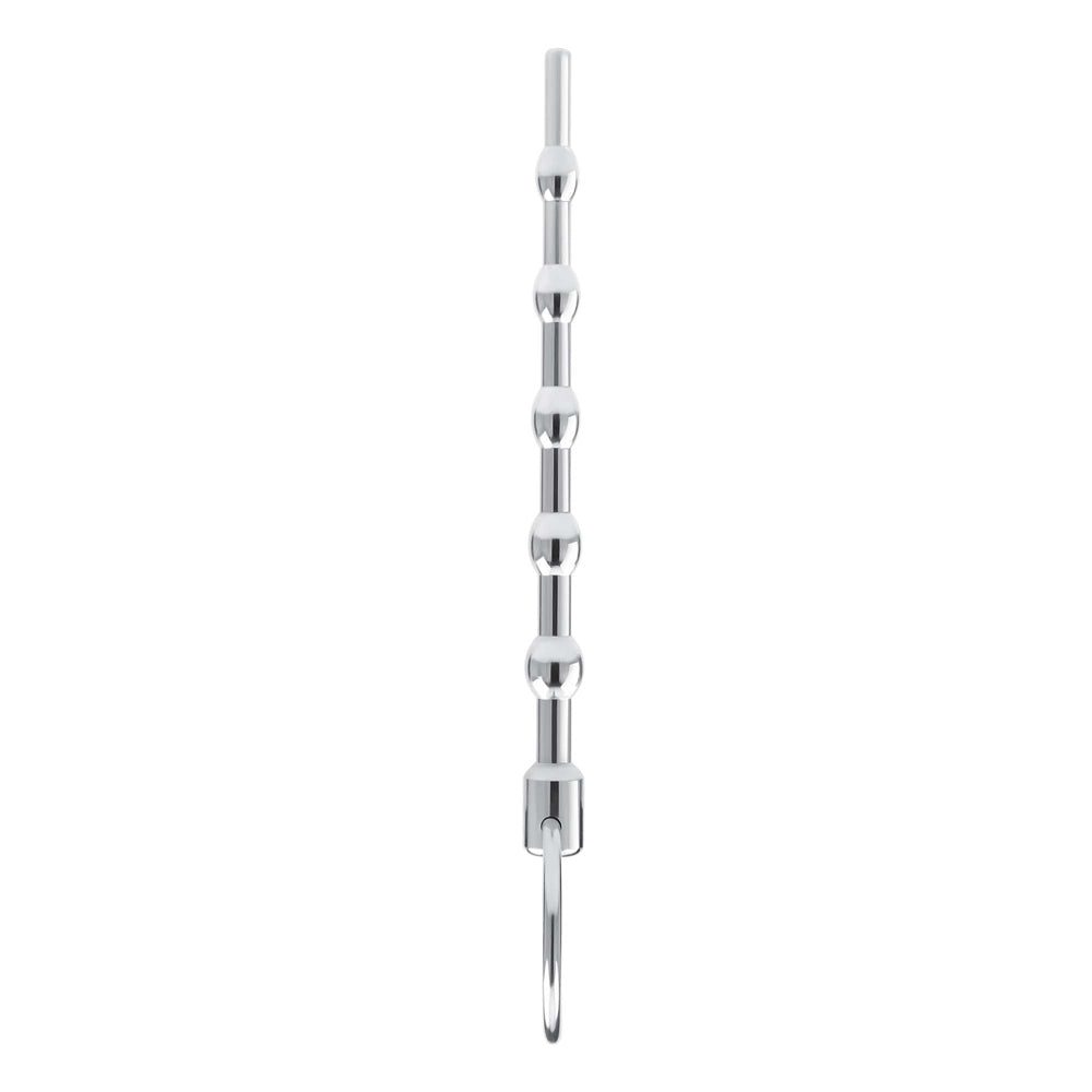 4.5" Stainless Steel Beaded Urethral Sound | 4890808283363 | Available at EroticWarehouse.com