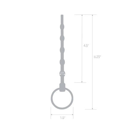 4.5" Stainless Steel Beaded Urethral Sound | 4890808283363 | Available at EroticWarehouse.com