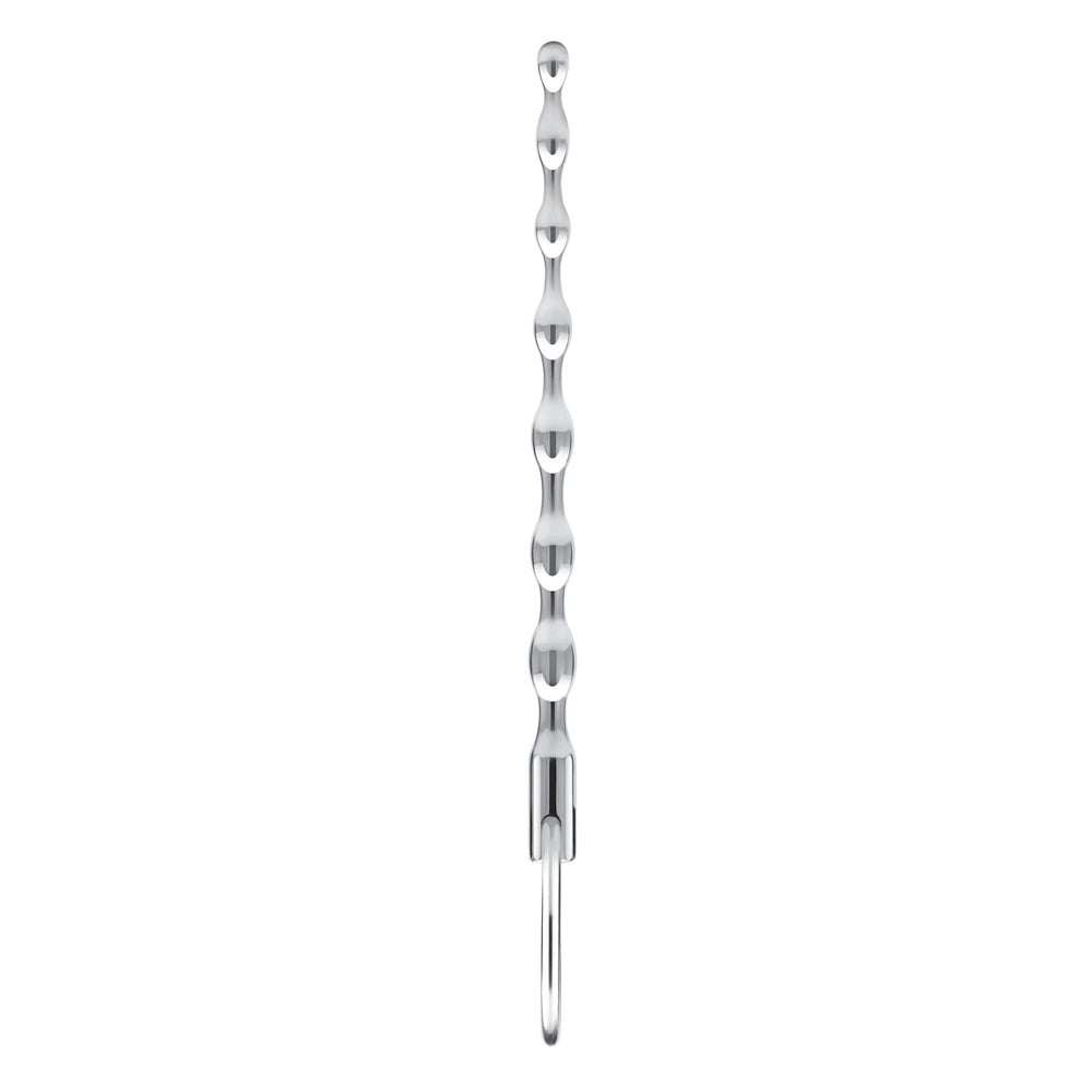 4.25" Stainless Steel Ribbed Urethral Sound | 4890808283370 | Available at EroticWarehouse.com