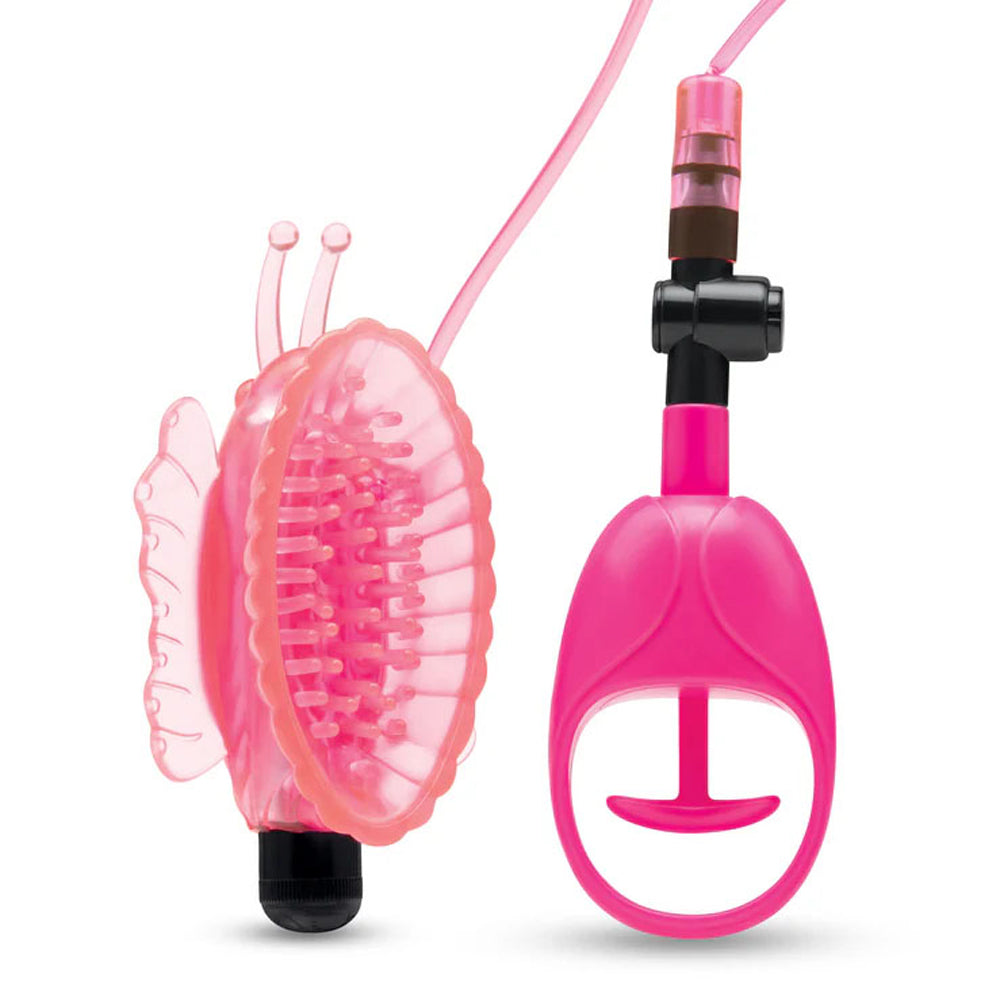 Vibrating Butterfly Pussy Pump With Quick Release | 4890808284001 | Available at EroticWarehouse.com