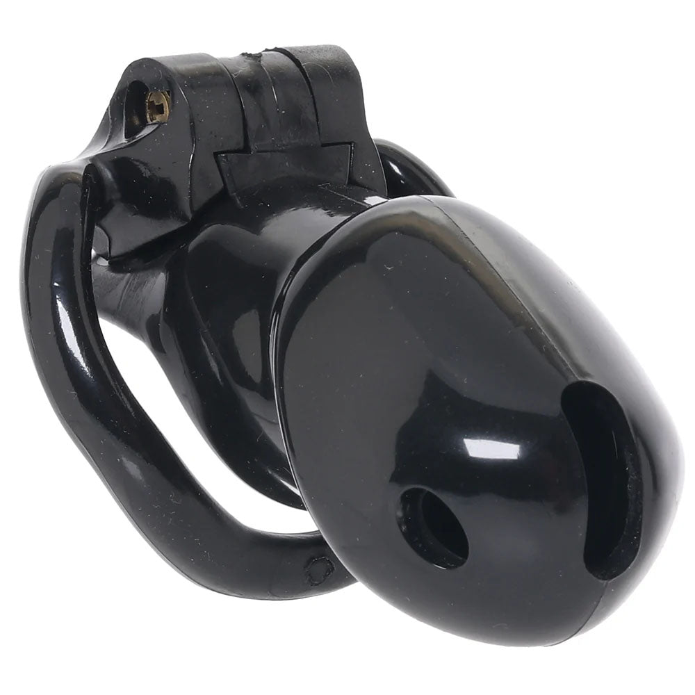 Lockmaster 4" Resin Cock Cage Black | 4890808285299 | Available at EroticWarehouse.com