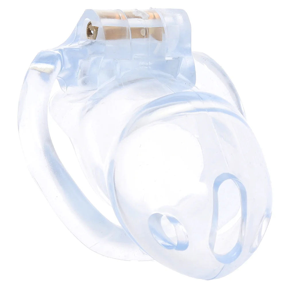Lockmaster 3.5" Side Lock Resin Cock Cage Clear | 4890808285305 | Available at EroticWarehouse.com