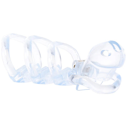 Lockmaster 3.5" Side Lock Resin Cock Cage Clear | 4890808285305 | Available at EroticWarehouse.com