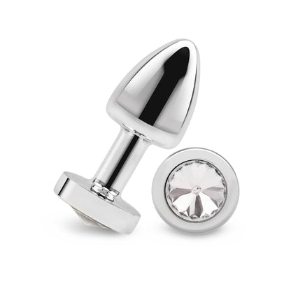 Gemsations 2" Beginners Bling Bling Metal Butt Plug Silver | 4890808285374 | Available at EroticWarehouse.com