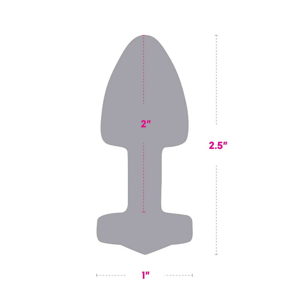 Gemsations 2" Beginners Bling Bling Metal Butt Plug Silver | 4890808285374 | Available at EroticWarehouse.com