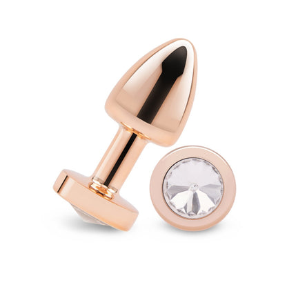 Gemsations 2" Beginners Bling Bling Metal Butt Plug Rose Gold | 4890808285381 | Available at EroticWarehouse.com