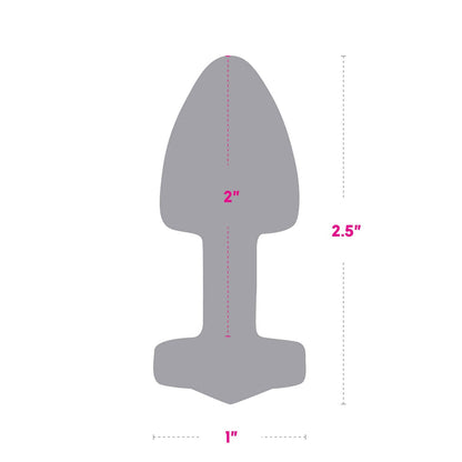 Gemsations 2" Beginners Bling Bling Metal Butt Plug Rose Gold | 4890808285381 | Available at EroticWarehouse.com