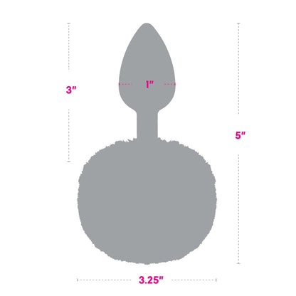 Gemsations 2.95" Metal Bunny Tail Butt Plug Siliver | 4890808285466 | Available at EroticWarehouse.com