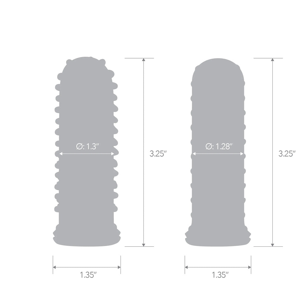 2-Pack Anal Stimulating Finger Sleeves | 4890808292495 | Available at EroticWarehouse.com