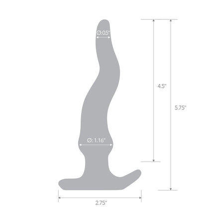5.75" Wavy Butt Plug | 4890808292532 | Available at EroticWarehouse.com