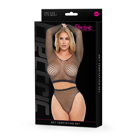 Electric Lingerie Net Temptation Set O/S | 4890808295076 | Available at EroticWarehouse.com