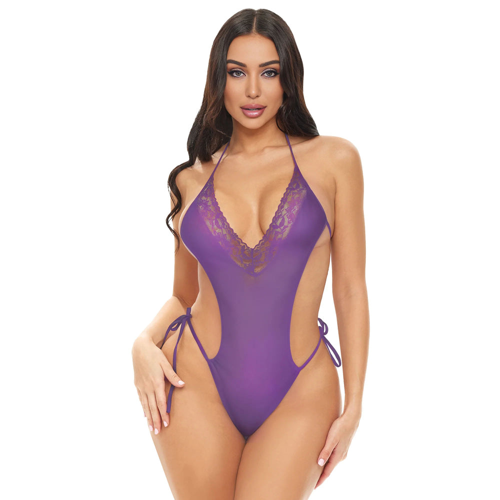 Electric Lingerie Lilac Lace Bodysuit O/S | 4890808295106 | Available at EroticWarehouse.com