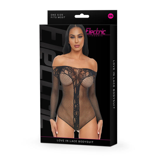 Electric Lingerie Love In Lace Bodysuit O/S | 4890808295144 | Available at EroticWarehouse.com