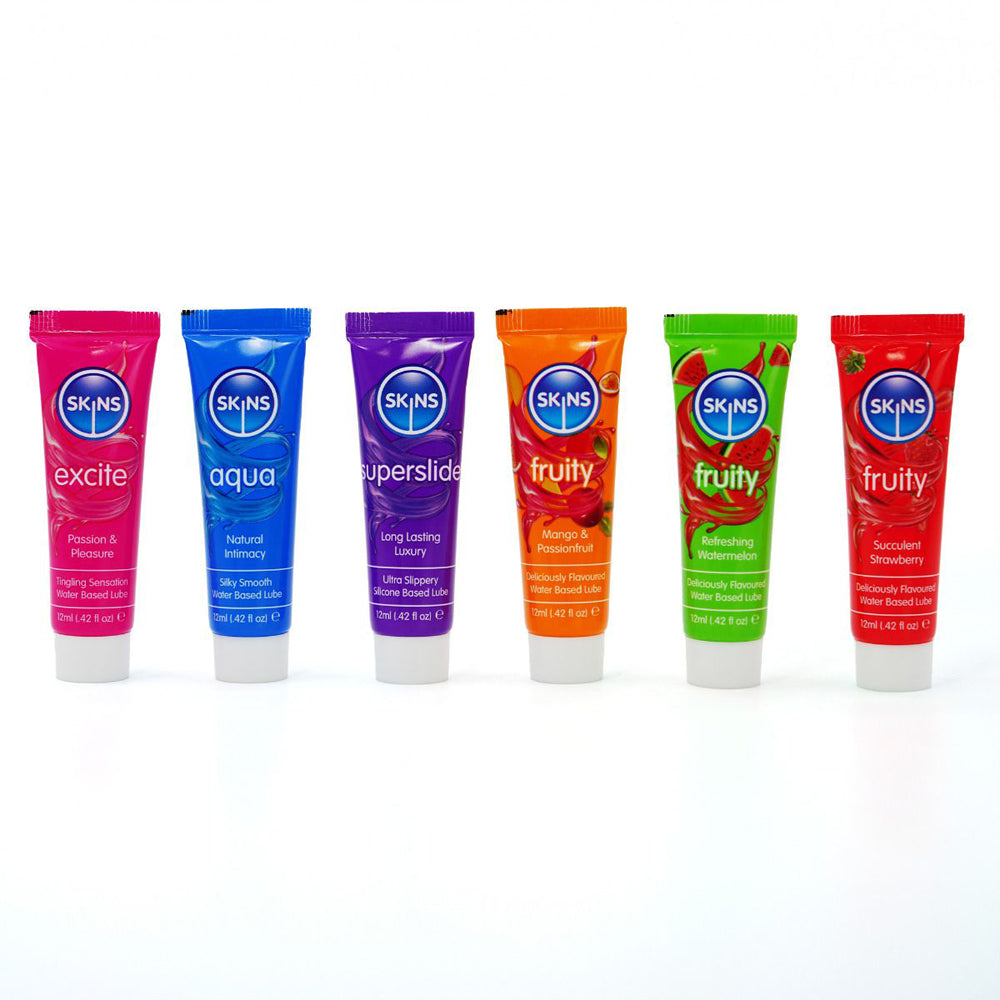 Skins 12 ml. Sampler Tubes Vital & Fruity 6Pk | 5037353010320 | Available at EroticWarehouse.com