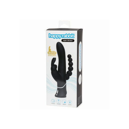 Happy Rabbit Triple Curve Black | 5060020001253 | Available at EroticWarehouse.com