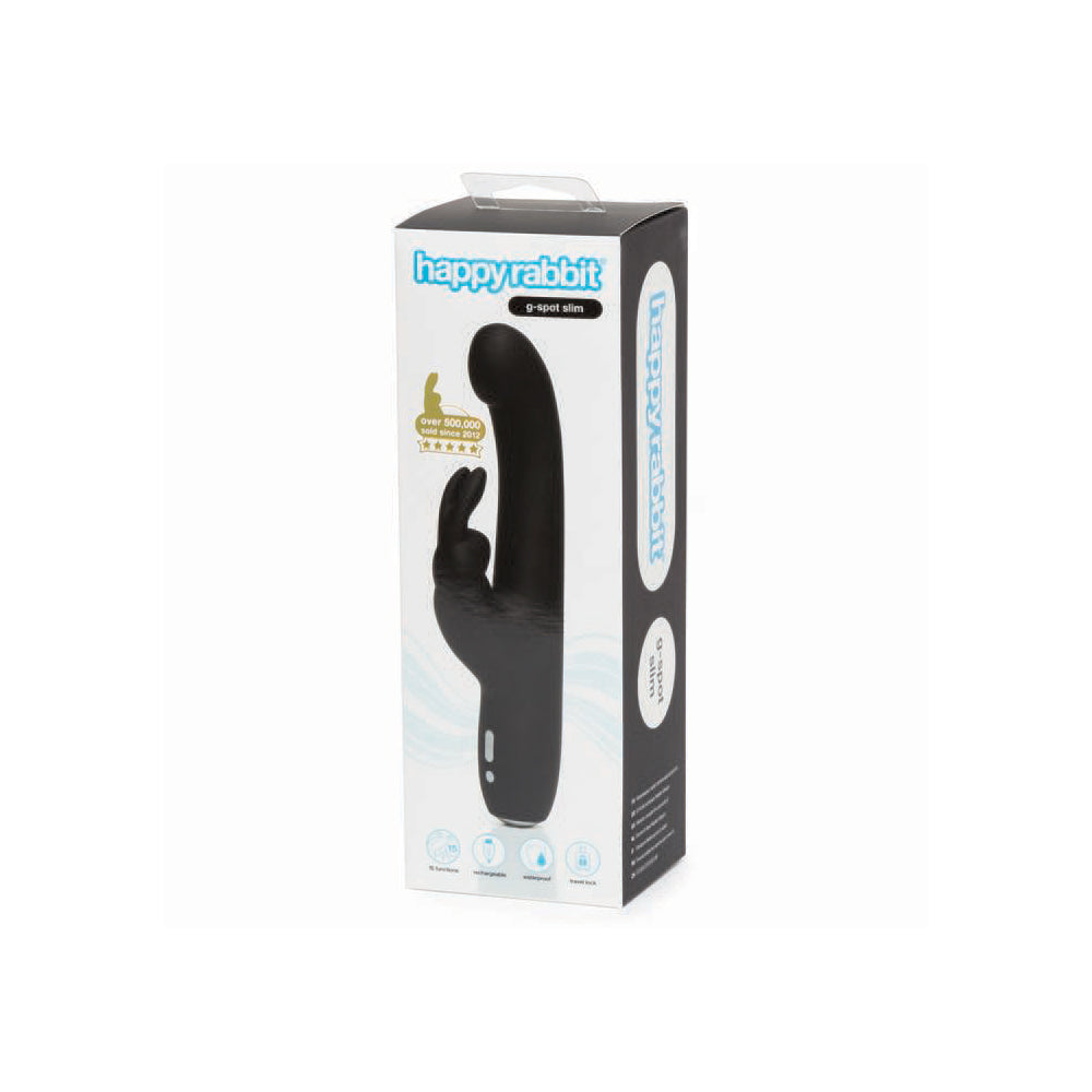 Happy Rabbit Slimline G-Spot Black | 5060020005848 | Available at EroticWarehouse.com