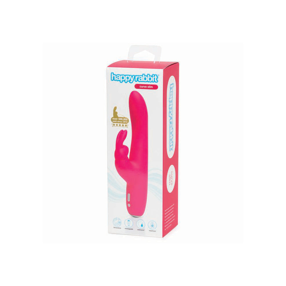 Happy Rabbit Slimline Curve Pink | 5060020005855 | Available at EroticWarehouse.com