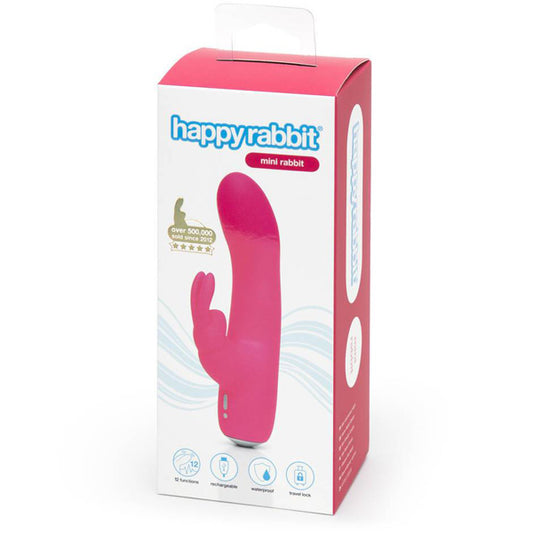 Happy Rabbit Mini Rechargeable Rabbit Vibrator Pink | 5060020006494 | Available at EroticWarehouse.com