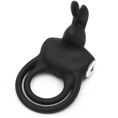 Happy Rabbit Couples Stimulating Usb Rechargeable Rabbit Love Ring Black | 5060020006500 | Available at EroticWarehouse.com