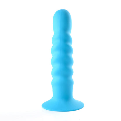 Kendall Silicone Non-Vibrating Dong Swirled Satin Finish Neon Blue | 5060311470126 | Available at EroticWarehouse.com