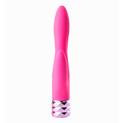 Victoria Crystal Gems USB Rechargable Silicone 10-Function Dual Vibrator Neon Pink | 5060311470683 | Available at EroticWarehouse.com