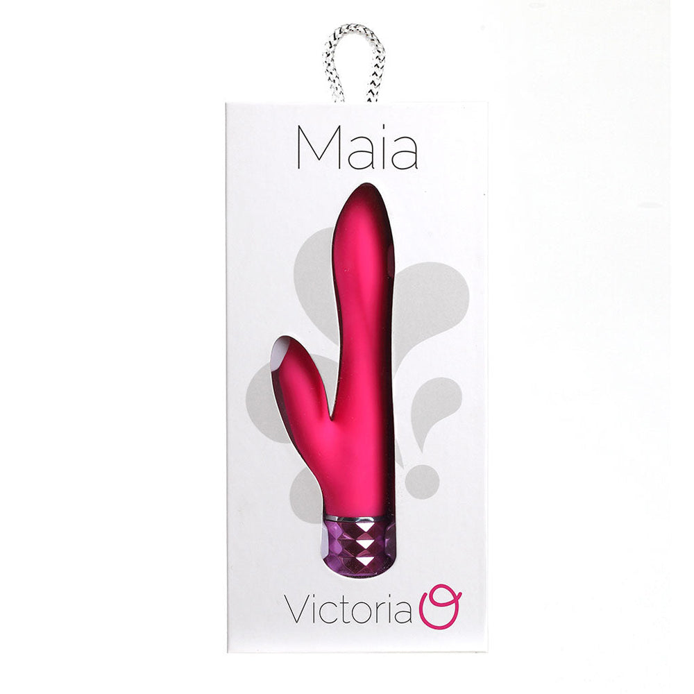 Victoria Crystal Gems USB Rechargable Silicone 10-Function Dual Vibrator Neon Pink | 5060311470683 | Available at EroticWarehouse.com