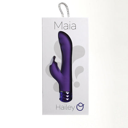 Hailey Crystal Gems USB Rechargable Silicone 10-Function G-Spot Vibrator Neon Purple | 5060311470690 | Available at EroticWarehouse.com