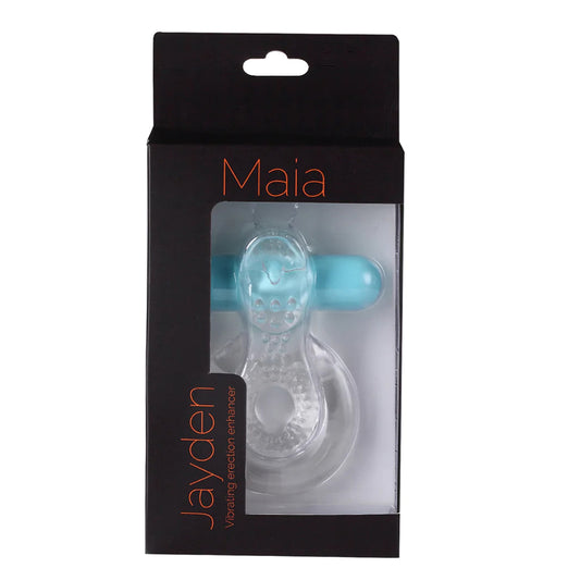Maia Jayden USB Rechargeable Vibrating Erection Enhancer Ring Clear | 5060311472533 | Available at EroticWarehouse.com
