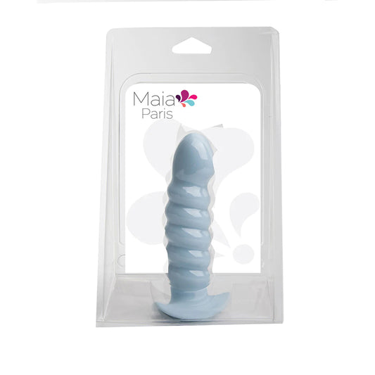 Maia Paris 6" Silicone Ribbed Dong Blue | 5060311472595 | Available at EroticWarehouse.com