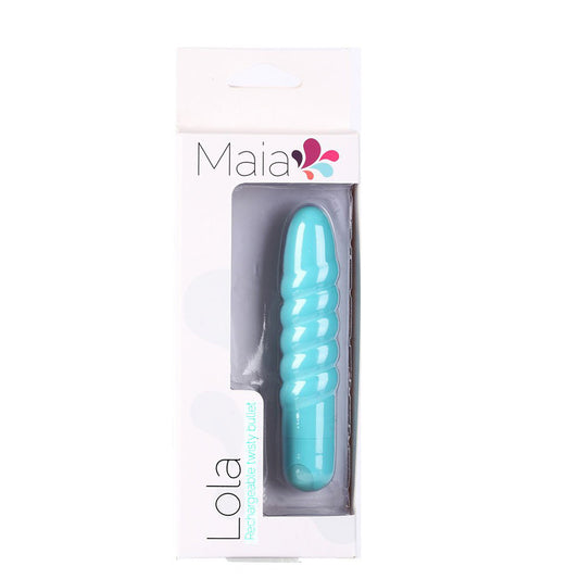 Lola Silicone 10-Function Vibrating Twisty Bullet Blue | 5060311472779 | Available at EroticWarehouse.com