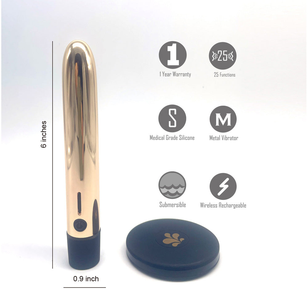 Maia Selina QI Charge Wireless Metallic Vibrator | 5060311473677 | Available at EroticWarehouse.com