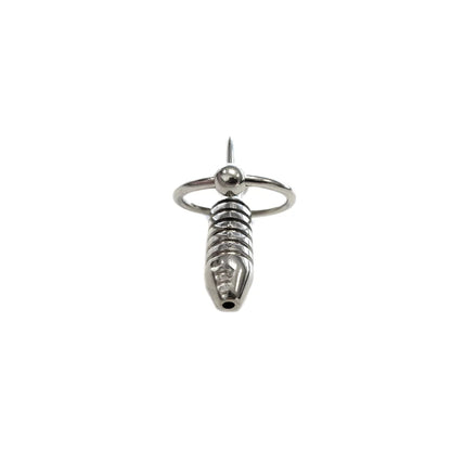 Stainless Steel Beaded Urethral Probe & Cock Ring | 5060404818989 | Available at EroticWarehouse.com